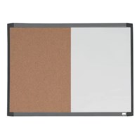 Mała tabliczka CombiBoard 585x430mm, tablica suchościeralna biała i korkowa (pół na pół)