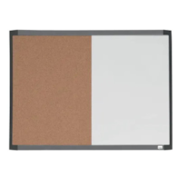 Mała tabliczka CombiBoard 585x430mm, tablica suchościeralna biała i korkowa (pół na pół)