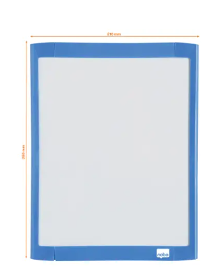 Magnetyczna tabliczka suchościeralna Nobo 216x280mm, zestaw, różne kolory
