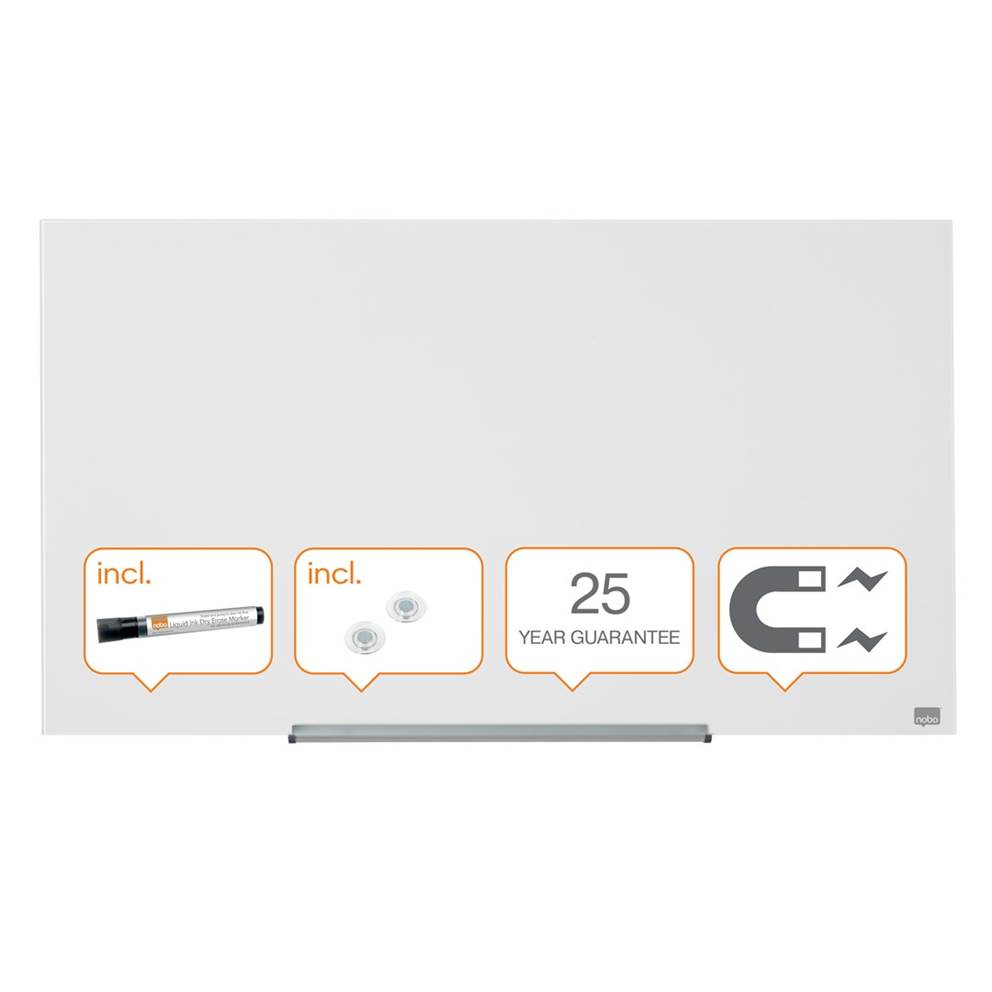 Tablica szklana Nobo Impression Pro, biała ( 99,3 x 55,9  cm )