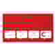Tablica szklana Nobo Impression Pro, czerwona  ( 126,4 x 71,1  cm )