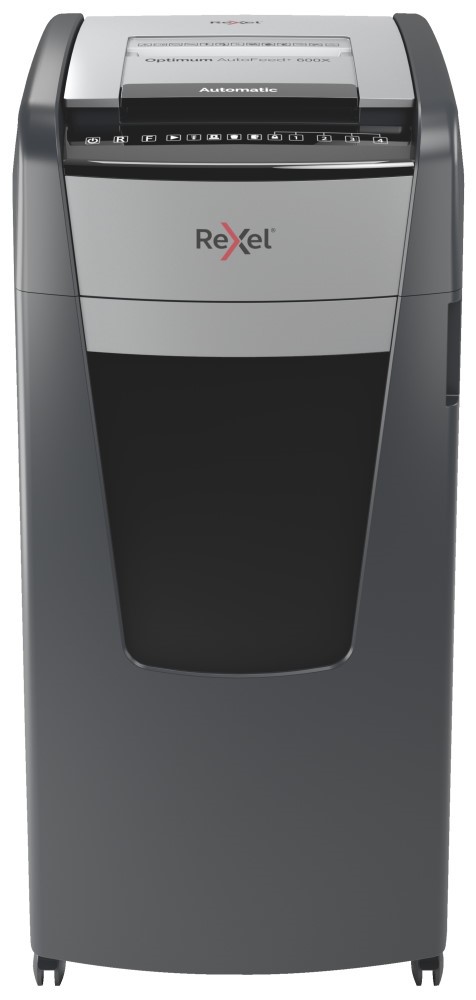 Niszczarka Rexel Optimum AutoFeed+ 600X, (P-4), 600 kartek, 110 l kosz