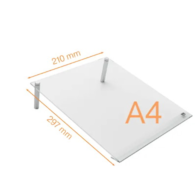 Mała tabliczka suchościeralna Nobo z przezroczystego akrylu na biurko,ukośna A4