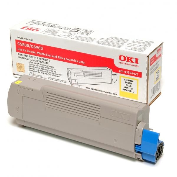 Toner OKI-Page 5800/5900 yellow (5K)  43324421