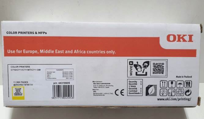 OKI Toner C710/711 Yellow 44318605 11,5K