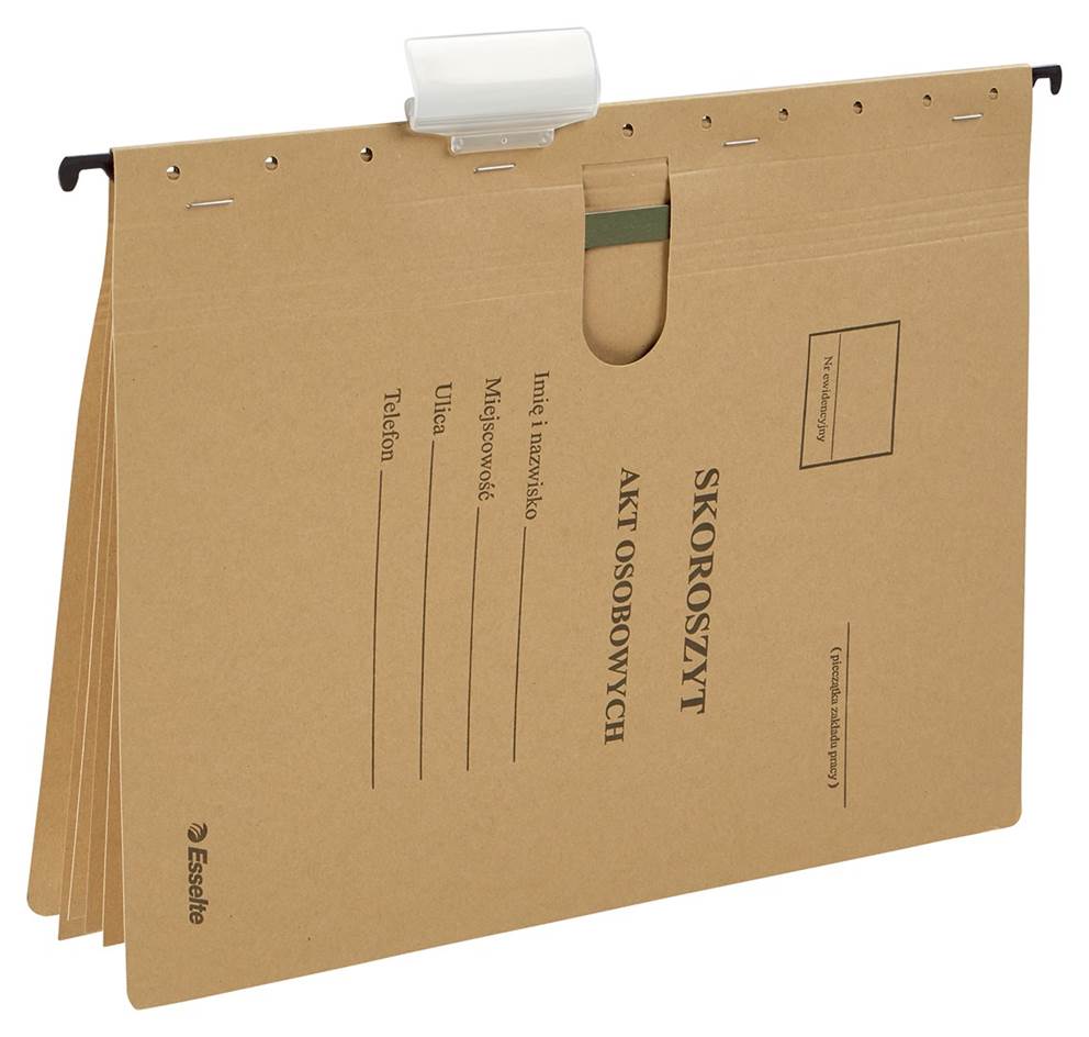 Skoroszyty zawieszane na Akta Osobowe z 5 przekładkami, siarczanowy