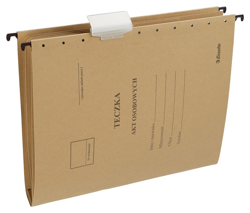 Teczki zawieszane na Akta Osobowe z 5 przekładkami, siarczanowy