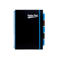 PUKKA PROJECT BOOK PP NEON BLACK A4 KRATKA NIEBIESKI 100K 80G