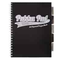 PUKKA PROJECT BOOK BLACK & GREY A4 KRATKA CZARNY 100K 80G