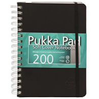 PUKKA KOŁONOTATNIK Z SERII SOFT COVER A5 KRATKA CZARNY SOFT COVER