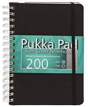 PUKKA KOŁONOTATNIK Z SERII SOFT COVER A5 KRATKA CZARNY SOFT COVER