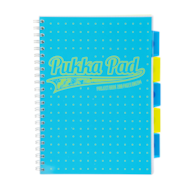 PUKKA PROJECT BOOK NEON DOTS A4 KRATKA NIEBIESKI 100K 80G