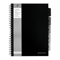 Project Book z serii Black A5 Czarny A5 kratka 250 stron  80g