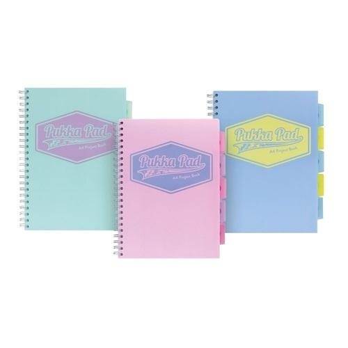 PUKKA PASTEL A4 PROJECT BOOK LINIA 3SZT MIX
