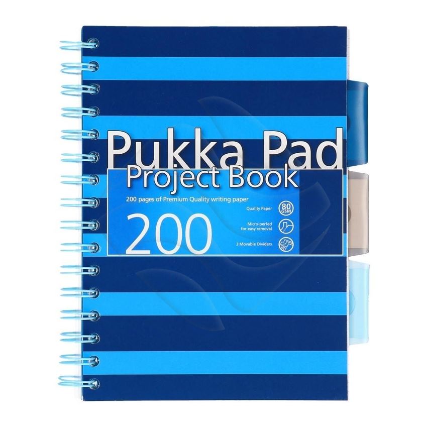 Project Book Navy A4 niebieski niebieski A4 kratka 200 stron  80g