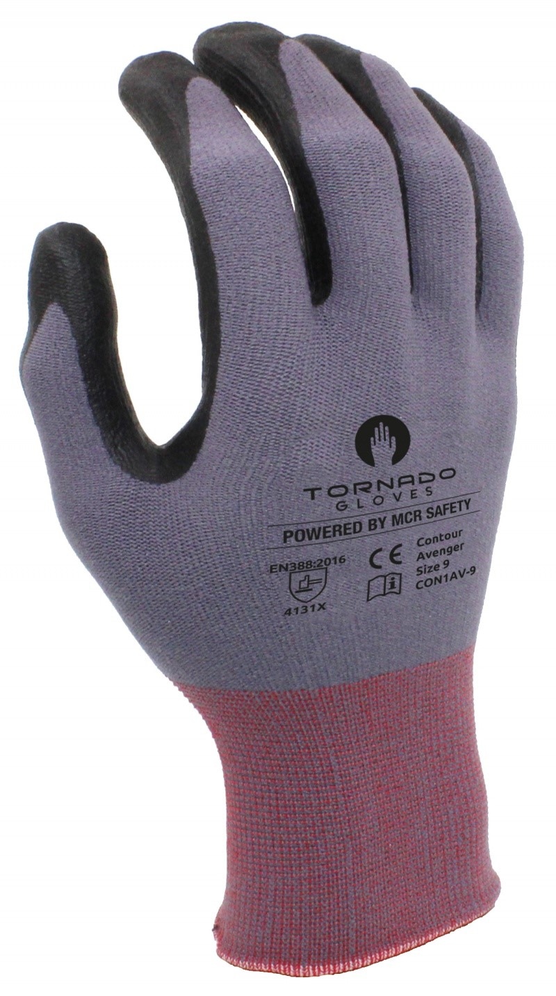 Rękawice Contour Avenger MCR, montażowe,rozm 9, szare