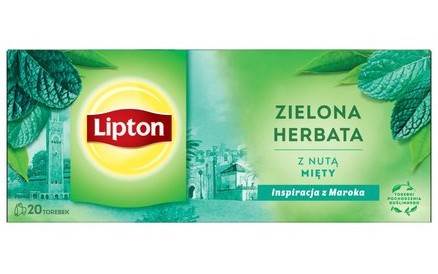 Herbata zielona mięta Green Tea Lipton 25 torebek