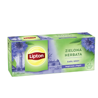 Herbata zielona Green Tea Earl Grey Lipton 20torebek