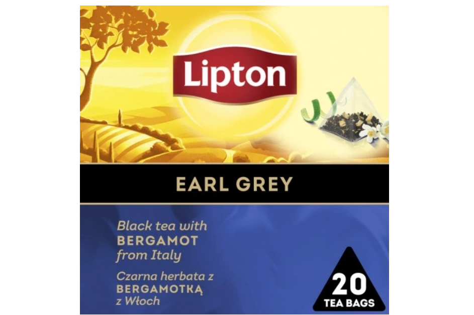 Herbata LIPTON, piramidki, czarna, Earl Grey, 20 torebek
