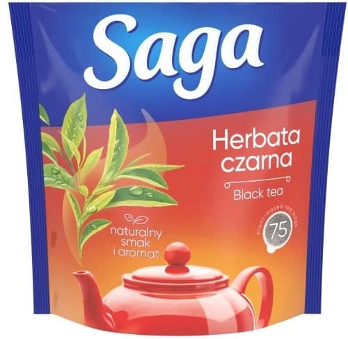 Herbata czarna Saga 75torebek