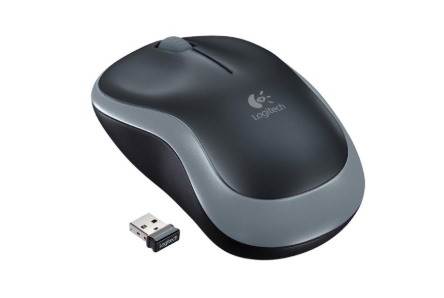 Mysz LOGITECH  bezprzew  M185 czarno-szara