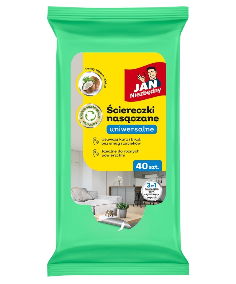 Jan Niezbędny ściereczki nasączane uniwersalne 40szt.