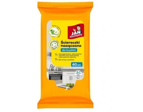 Jan Niezbędny Ściereczki nasączane do kuchni 40szt