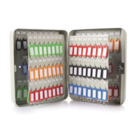 Szafka na klucze DONAU, na 140 kluczy, 300x240x80mm, szara