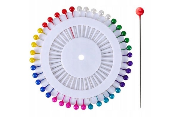 Szpilki Krawieckie z Kolorową Główką – Zestaw 40 sztuk