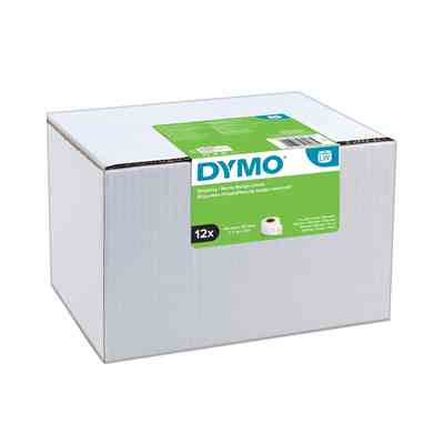 DYMO LW duże etykiety wysyłkowe/identyfikatory, 54 mm x 101 mm, 12 rolek po 220 etykiet każda (w sumie 2640 łatwych do odklejania etykiet), samoprzylepne, do drukarek etykiet LabelWriter, oryginalne