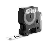 DYMO D1 etykiety, rolka 19 mm x 3,5 m, czarny nadruk na białym, samoprzylepne etykiety do drukarek etykiet LabelManager, oryginalne