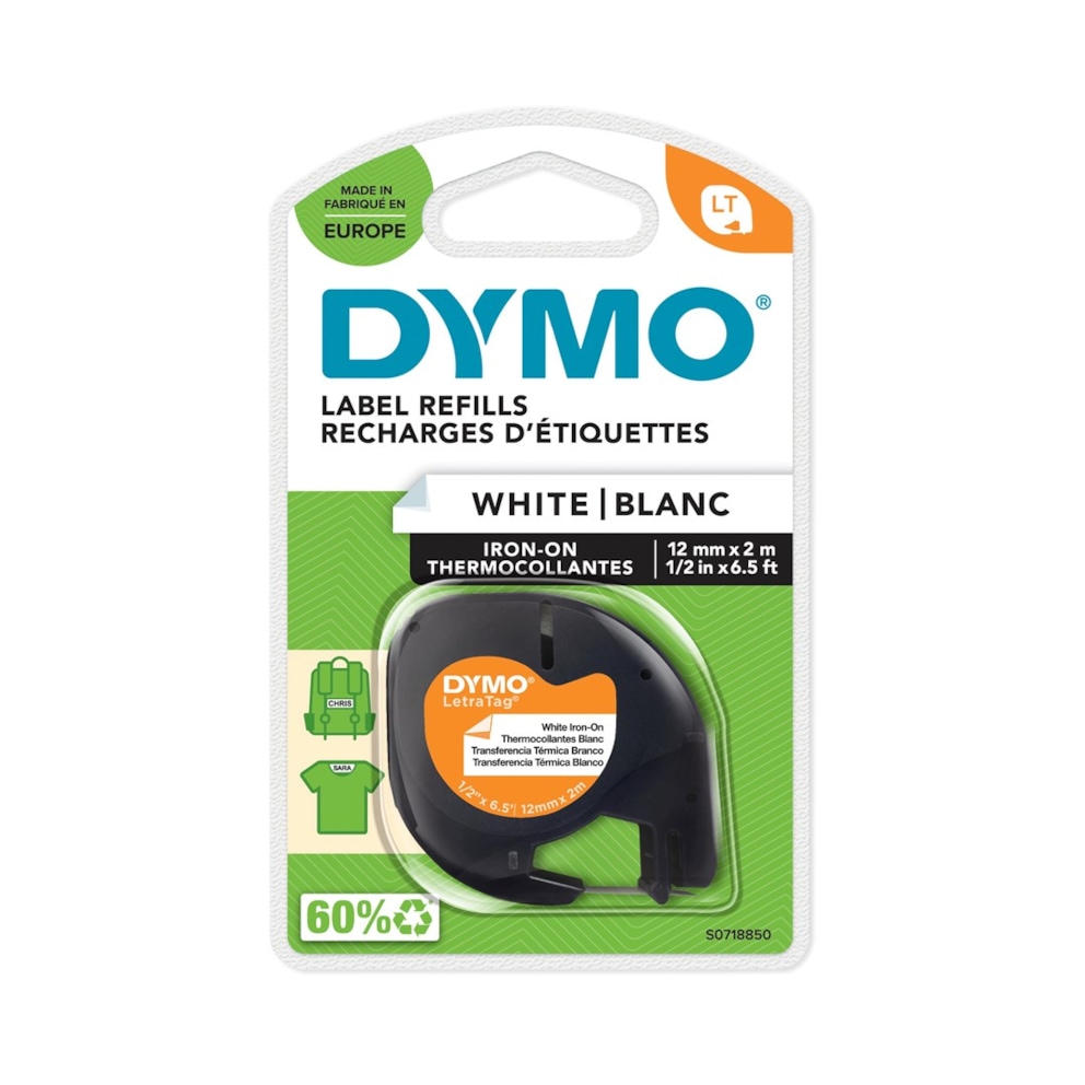 DYMO taśma 12mm/2m - papierowa, do wprasowywania