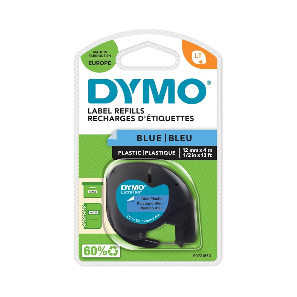 DYMO taśma 12mm/4m - plastikowa, niebieska