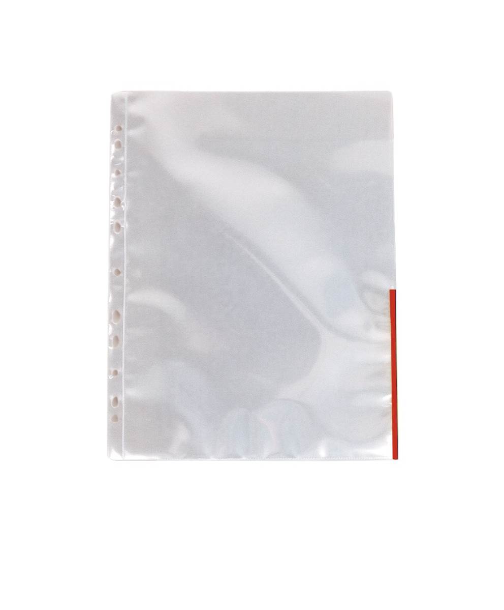 Koszulki krystaliczne Esselte A4 100 szt. brzeg czerwony