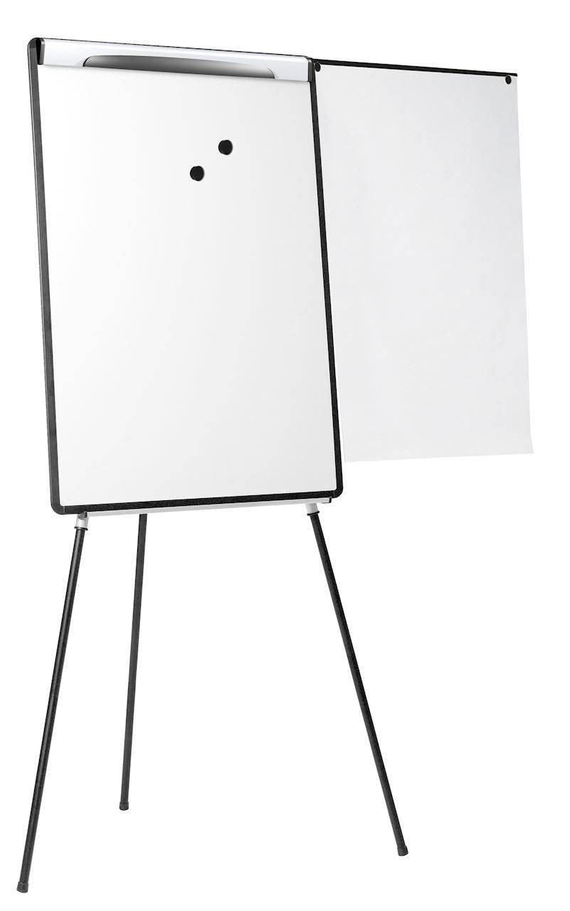 Flipchart na trójnogu BI-OFFICE, 70x100cm, tablica suchoś.-magn., z wyciąganymi ramionami
