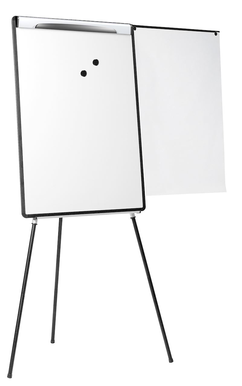 Flipchart na trójnogu BI-OFFICE, 70x100cm, tablica suchoś.-magn., z wyciąganymi ramionami