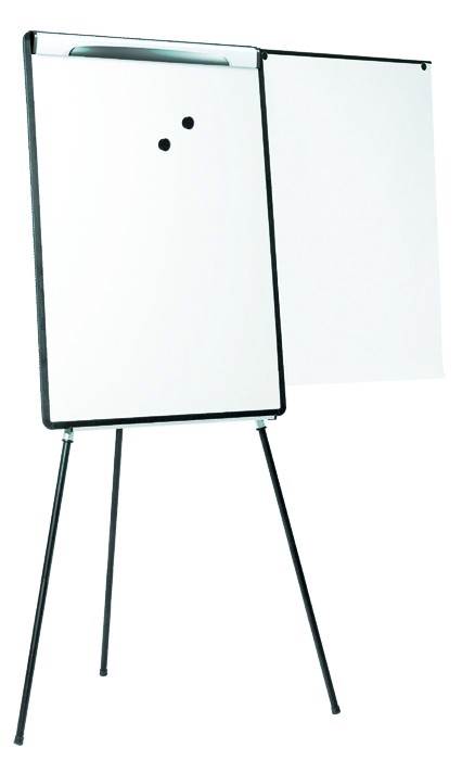 Flipchart na trójnogu BI-OFFICE, 70x102cm, tablica suchoś.-magn., z wyciąganym ramieniem