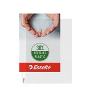 Koszulki na dokumenty Esselte L A4 groszkowe 115mic, z dostępem od góry i z lewej strony, w 30% z przedużytkowego tworzywa z odzysku - w kartonie