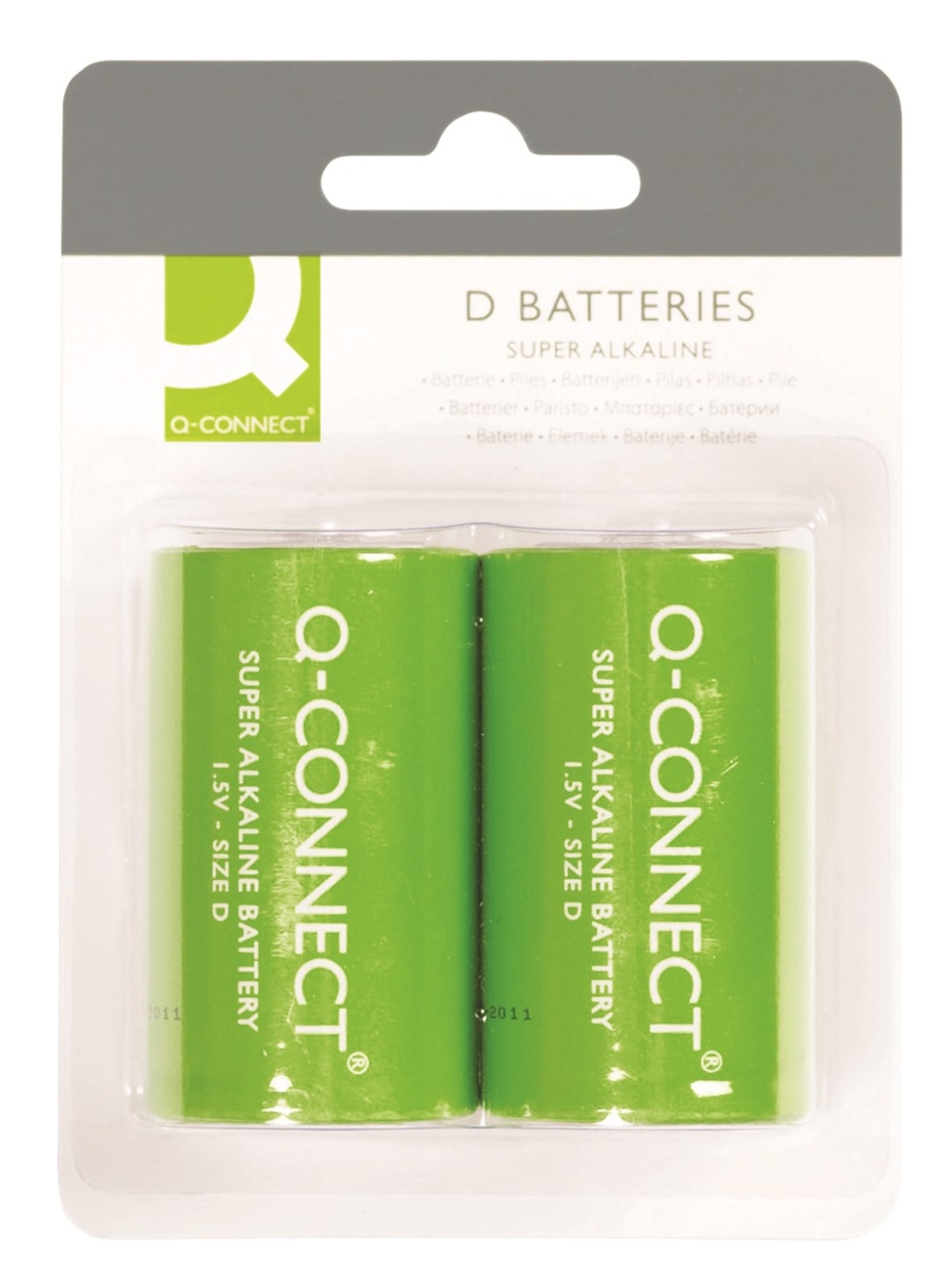 Baterie super-alkaliczne Q-CONNECT D, LR20, 1,5V, 2szt.