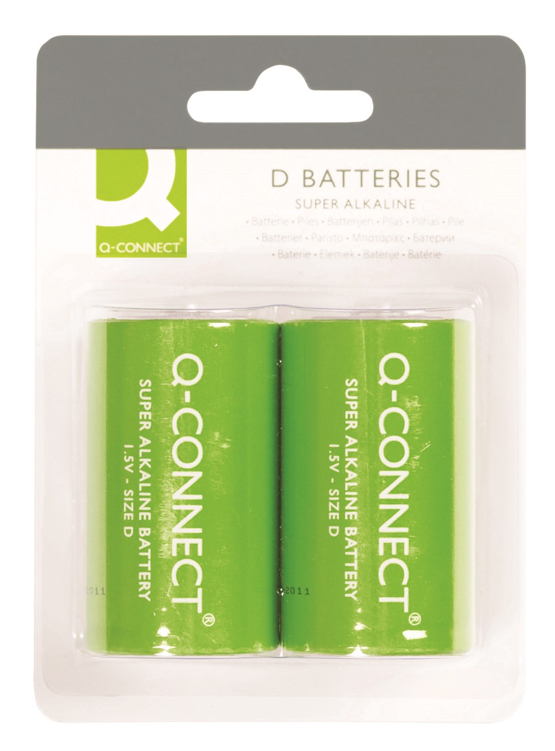 Baterie super-alkaliczne Q-CONNECT D, LR20, 1,5V, 2szt.