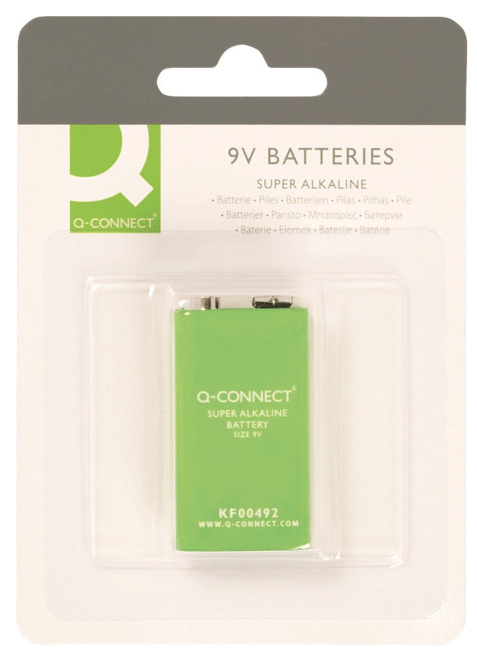 Baterie super-alkaliczne Q-CONNECT E-Block, LR61, 9V