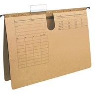 Skoroszyt zawieszkowy Q-CONNECT, karton, A4, 250gsm, jasnobrązowy