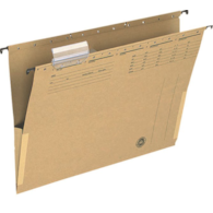 Teczka zawieszkowa Q-CONNECT z boczkami, karton, A4, 250gsm, jasnobrązowa