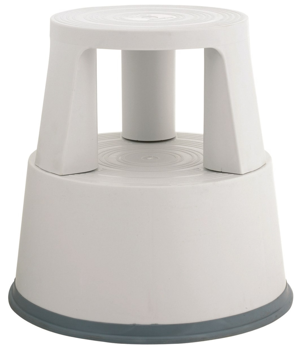 Taboret biurowy Q-CONNECT, mobilny, plastikowy, szary