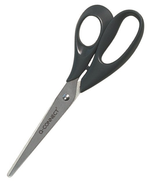 Nożyczki biurowe Q-CONNECT, klasyczne, 21cm, czarne