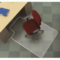 Mata pod krzesło Q-CONNECT, na dywany, 134x115cm, kształt T