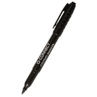 Marker do płyt CD/DVD Q-CONNECT, 1mm (linia), czarny