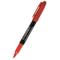 Marker do płyt CD/DVD Q-CONNECT, 1mm (linia), czerwony