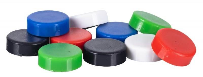 Magnesy do tablic Q-CONNECT, okrągłe, 20mm, 10szt, mix kolorów