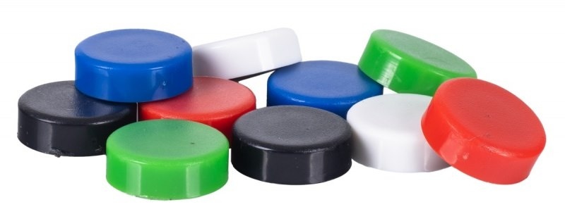 Magnesy do tablic Q-CONNECT, okrągłe, 20mm, 10szt, mix kolorów